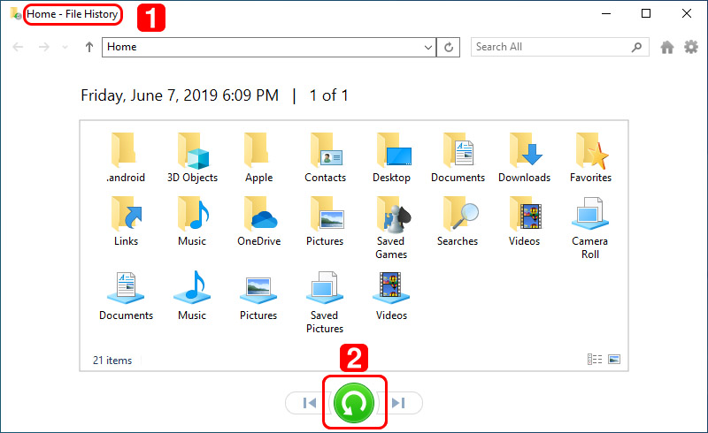 how to recover deleted files from flash drive without software via file history