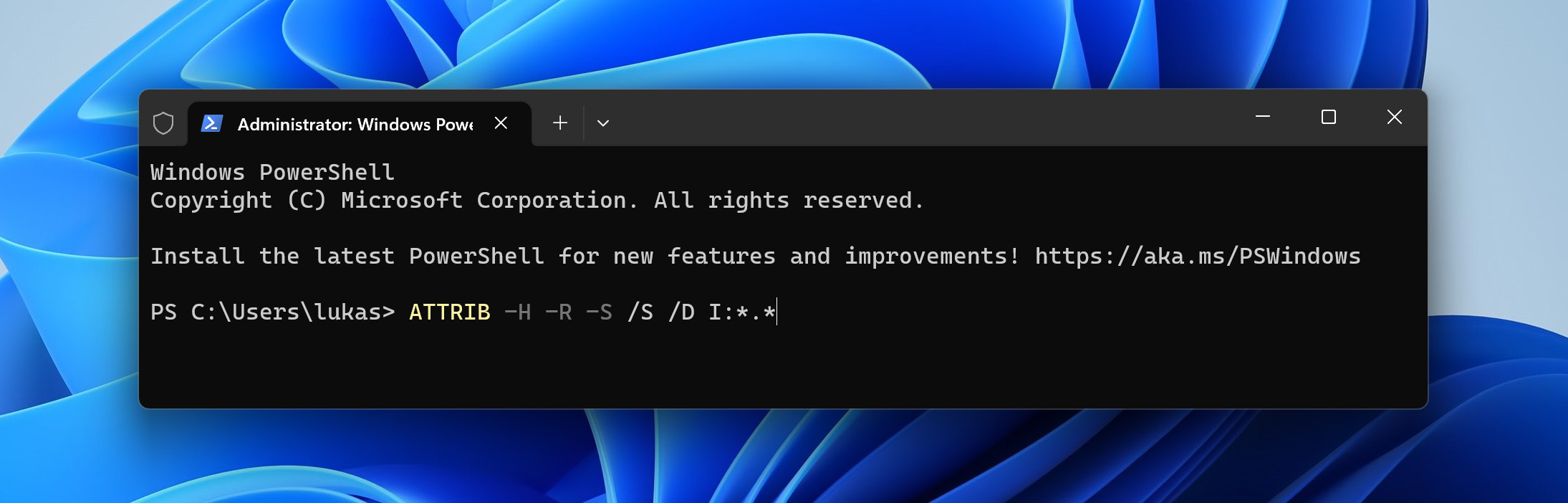 Image depicting the completion of a chkdsk scan on a USB flash drive, a step towards recovering lost data