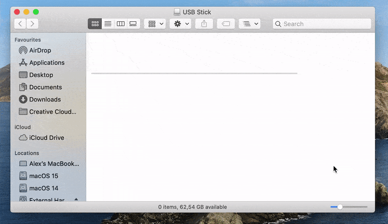 check trash can for deleted data from USB on mac