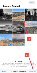 photos app recently deleted