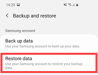 samsung cloud restore data