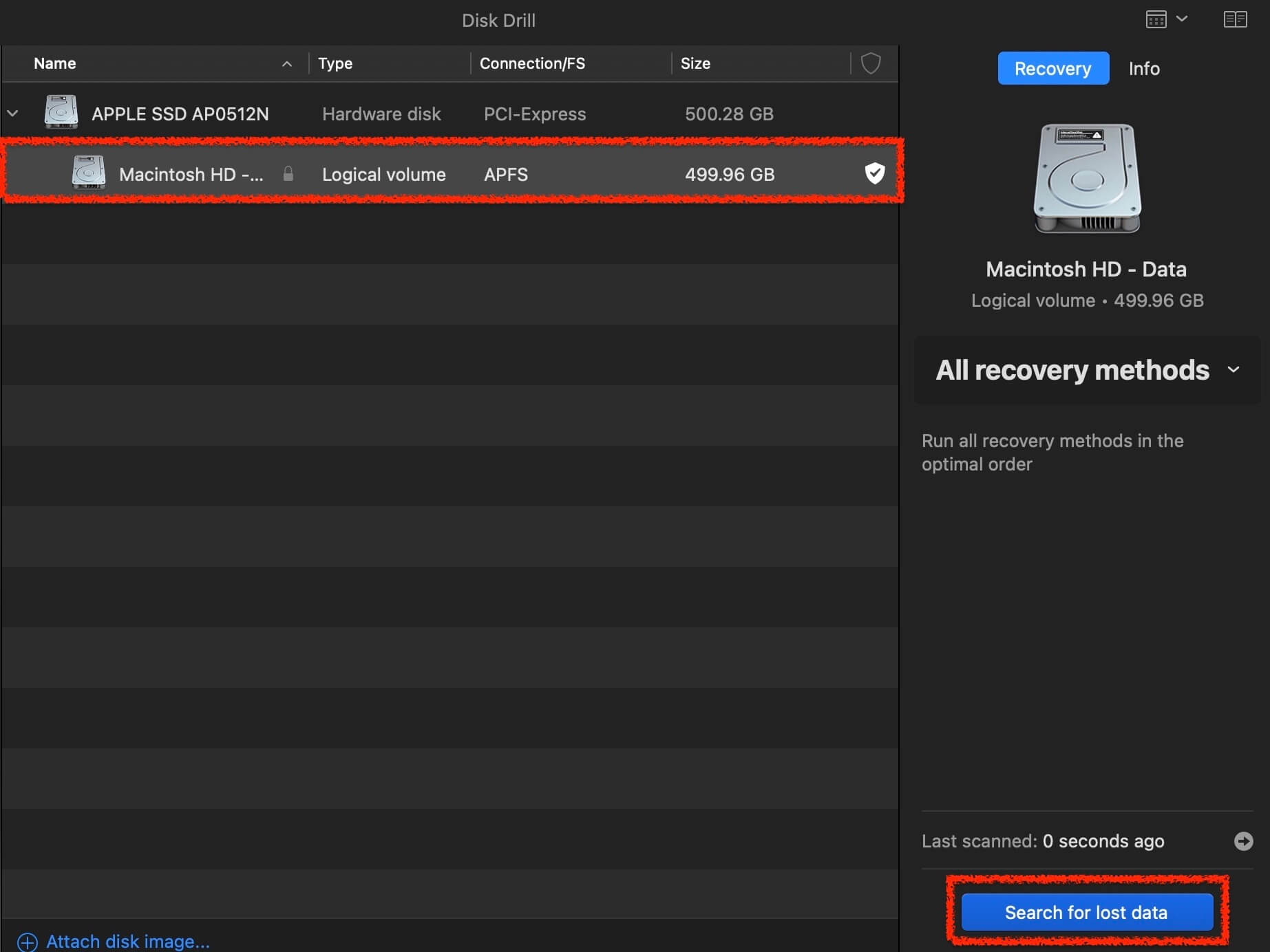 selecting storage device to scan