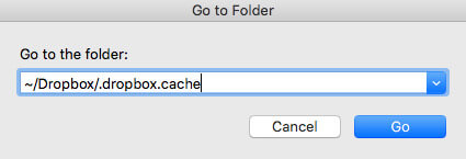 dropbox local cache files mac