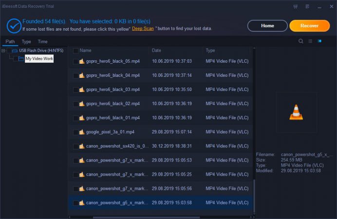 ibeesoft data recovery save scan