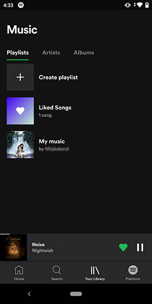 import music from pc to spotify
