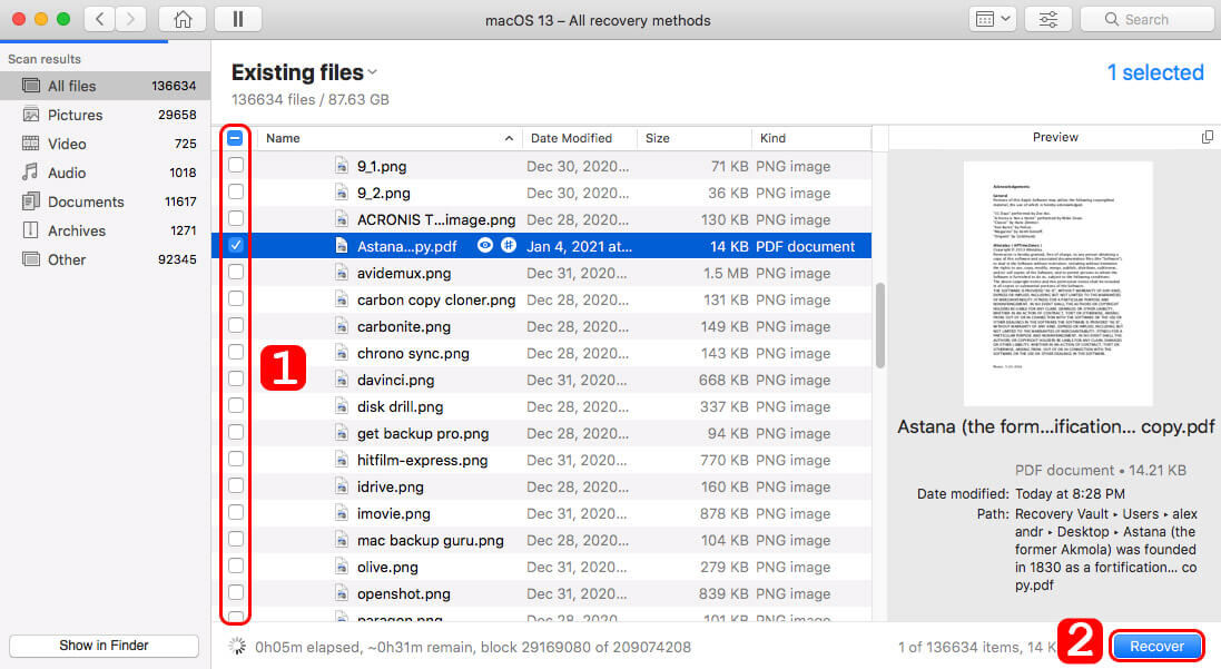 restore deleted folder via disk drill