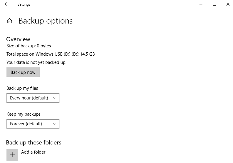 Windows Backup Options