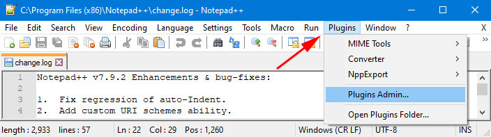 go to plugins admin menu