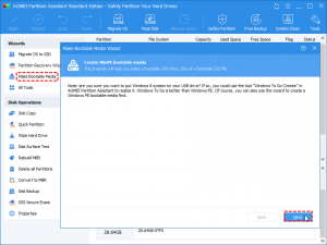 screenshot of AOMEI Partition Assistant Standard