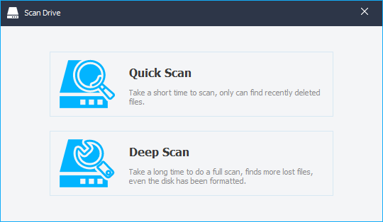 types of scans