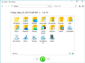 browsing through files and folders
