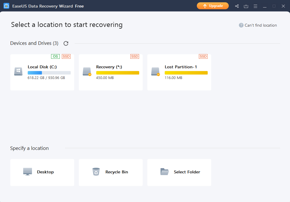 easeus landing page
