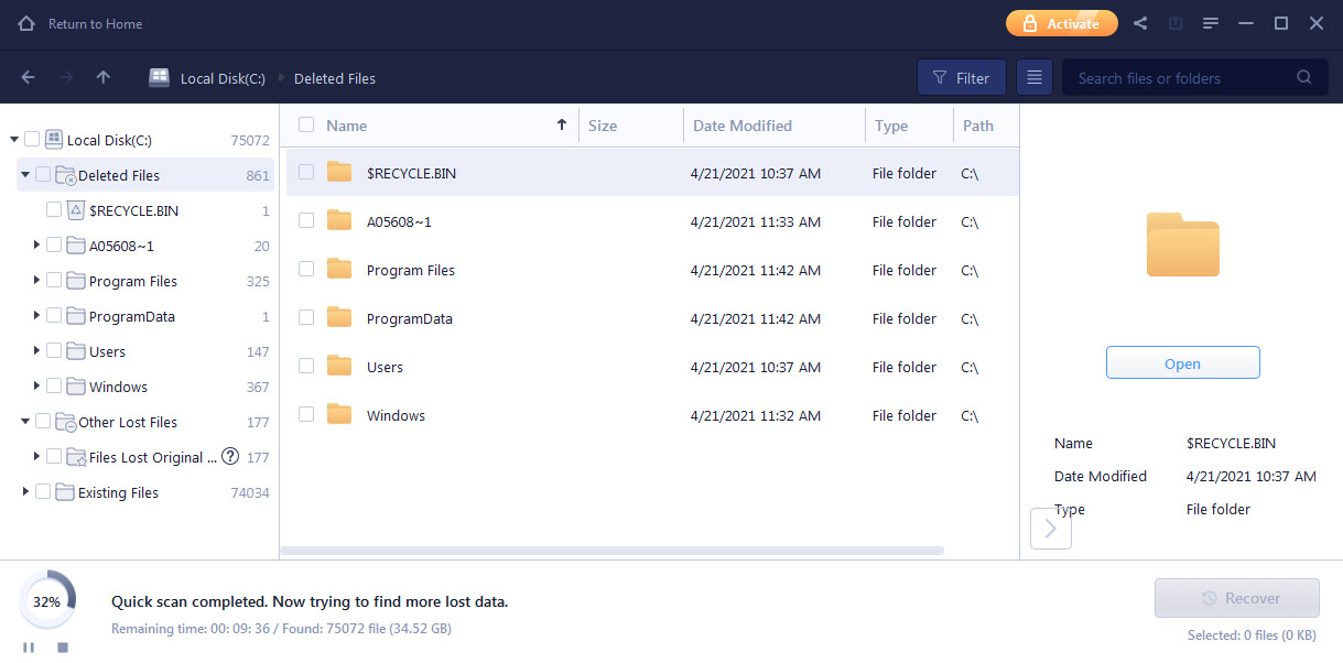 easeus data recovery wizard