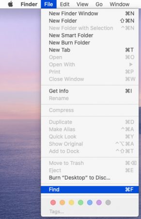use find function on finder