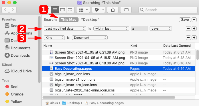 find pages document on your mac