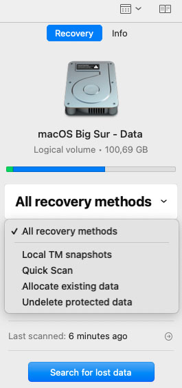 recovery data from a wiped hard drive on mac - step 2