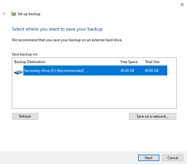 Creating Backup - Step 4