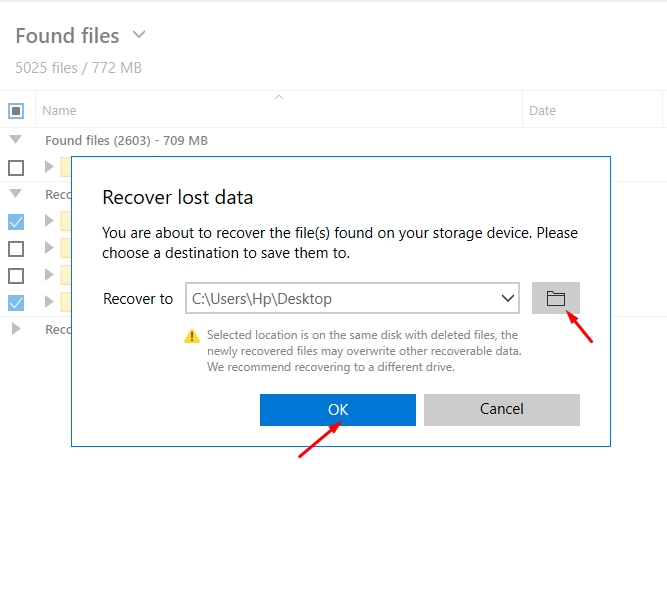 Disk Drill Recover Location