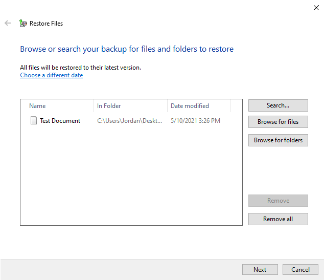 Windows Backup - Step 4