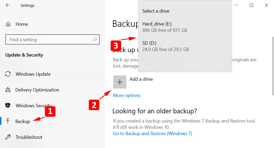 setup backup drive