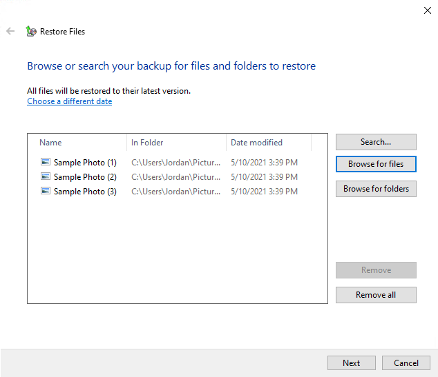 Windows Backup - Step 5