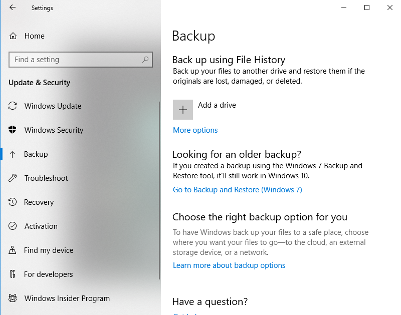 Windows設定バックアップ
