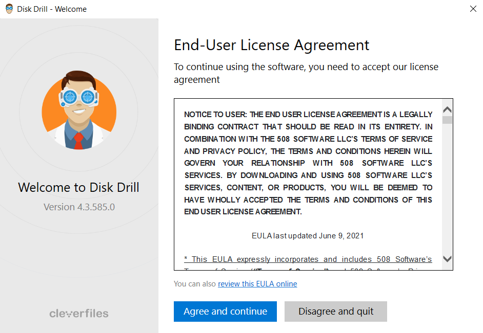 Disk Drill License Agreement