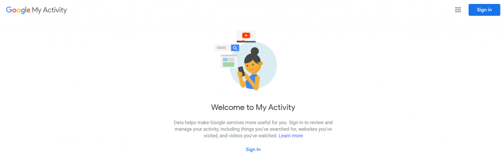 Google Activity Sign in