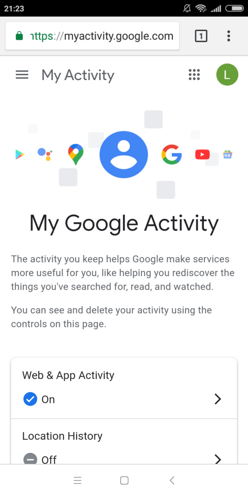 My Google Activity