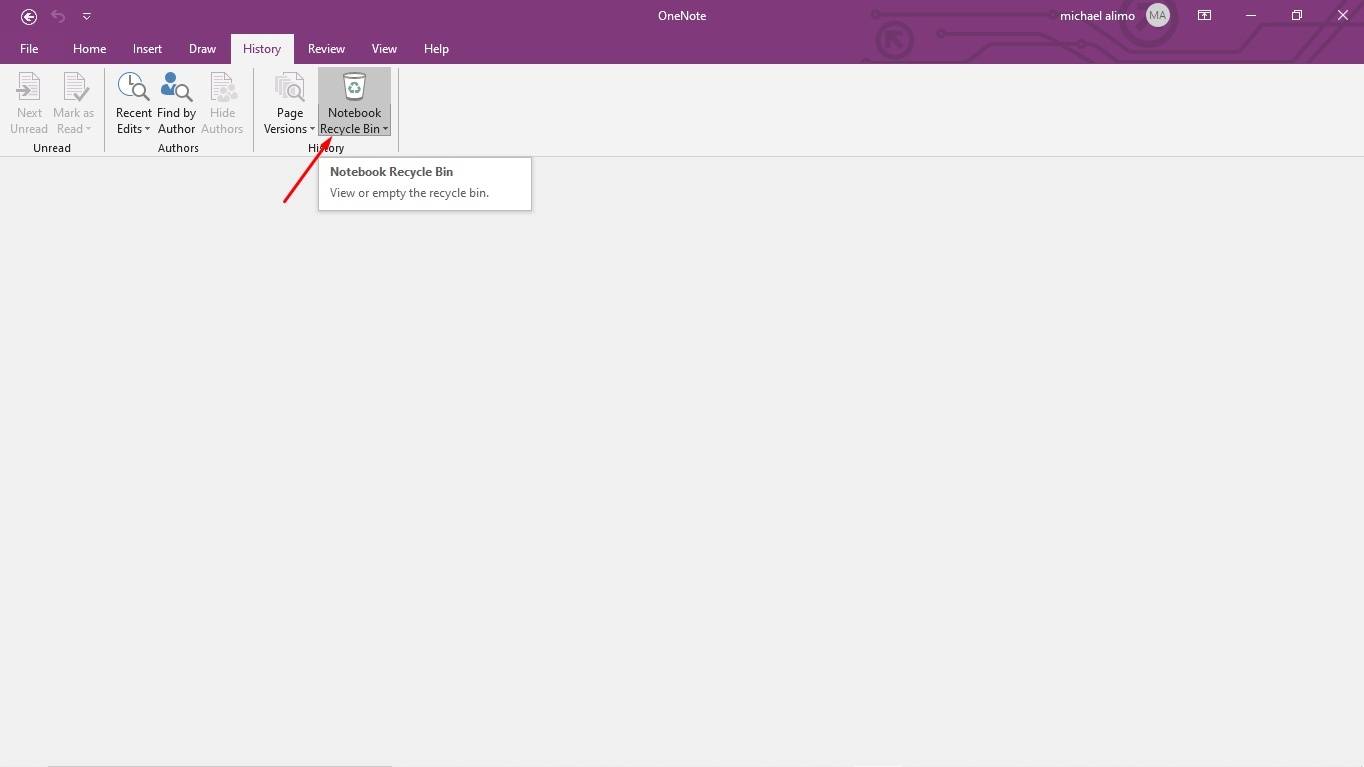 Deleted Notes Tab