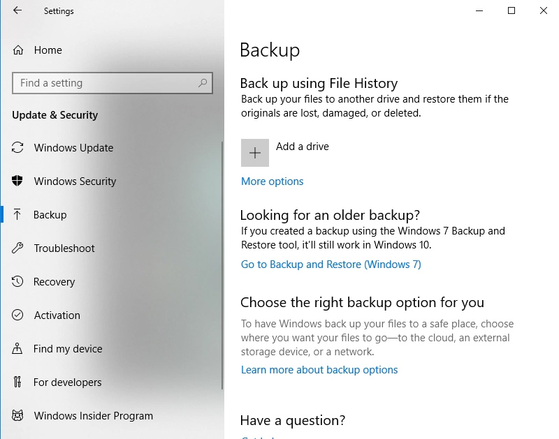 Windows Settings Backup