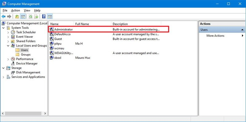 enabling administrator account on windows