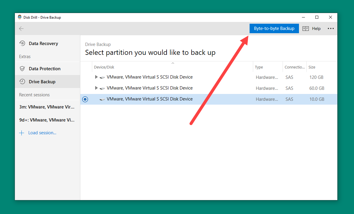 disk drill byte to byte backup