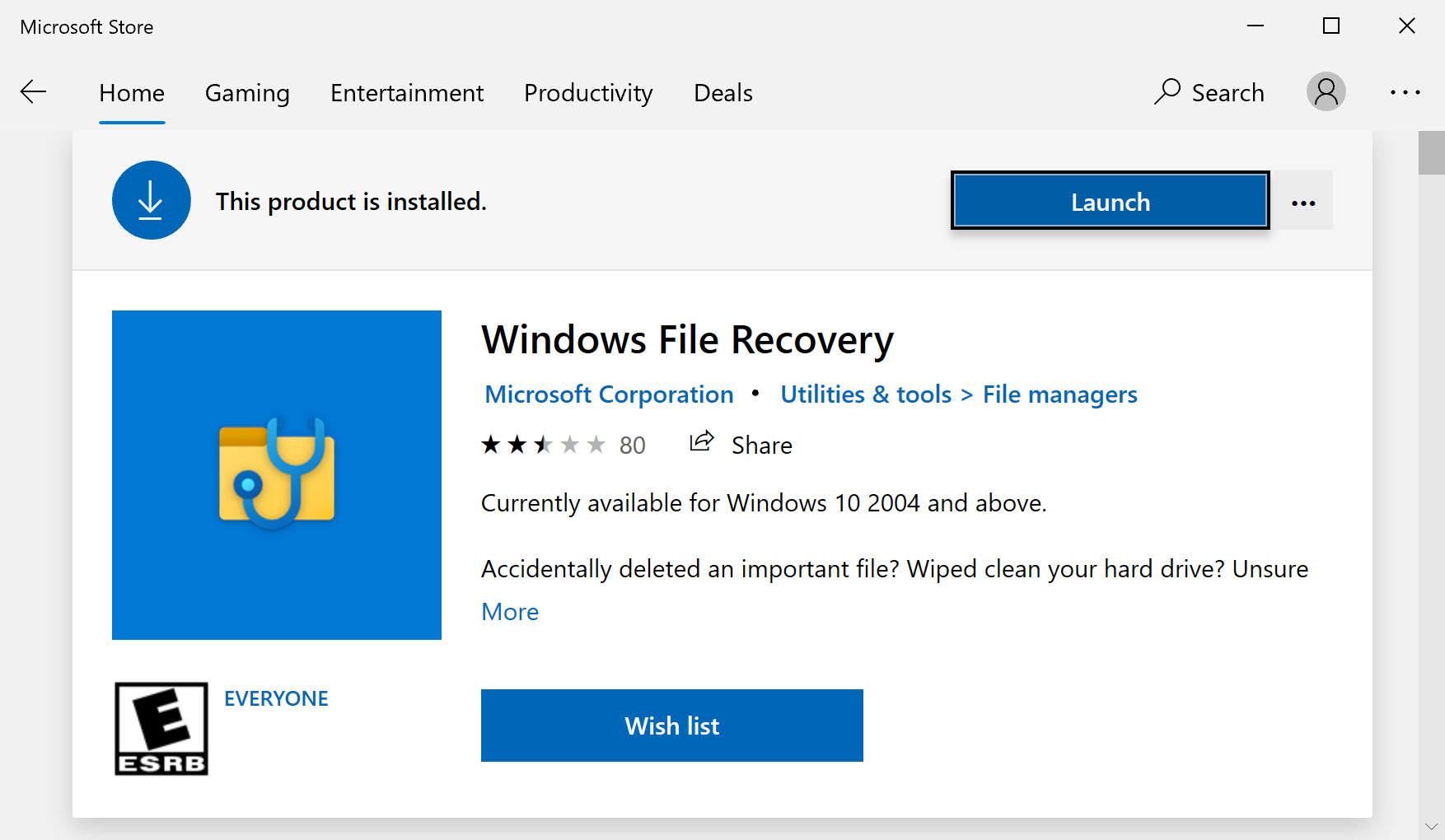 download windows file recovery