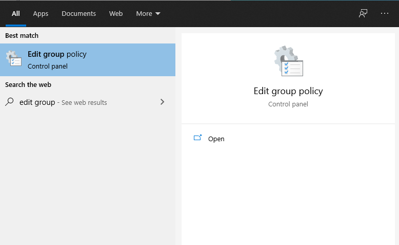 edit group policy