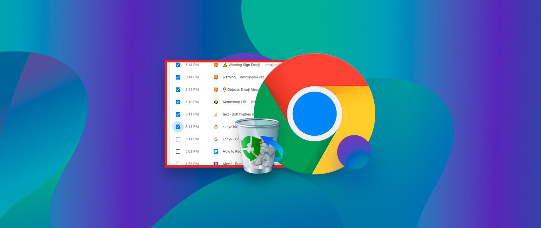 how to restore history on chrome