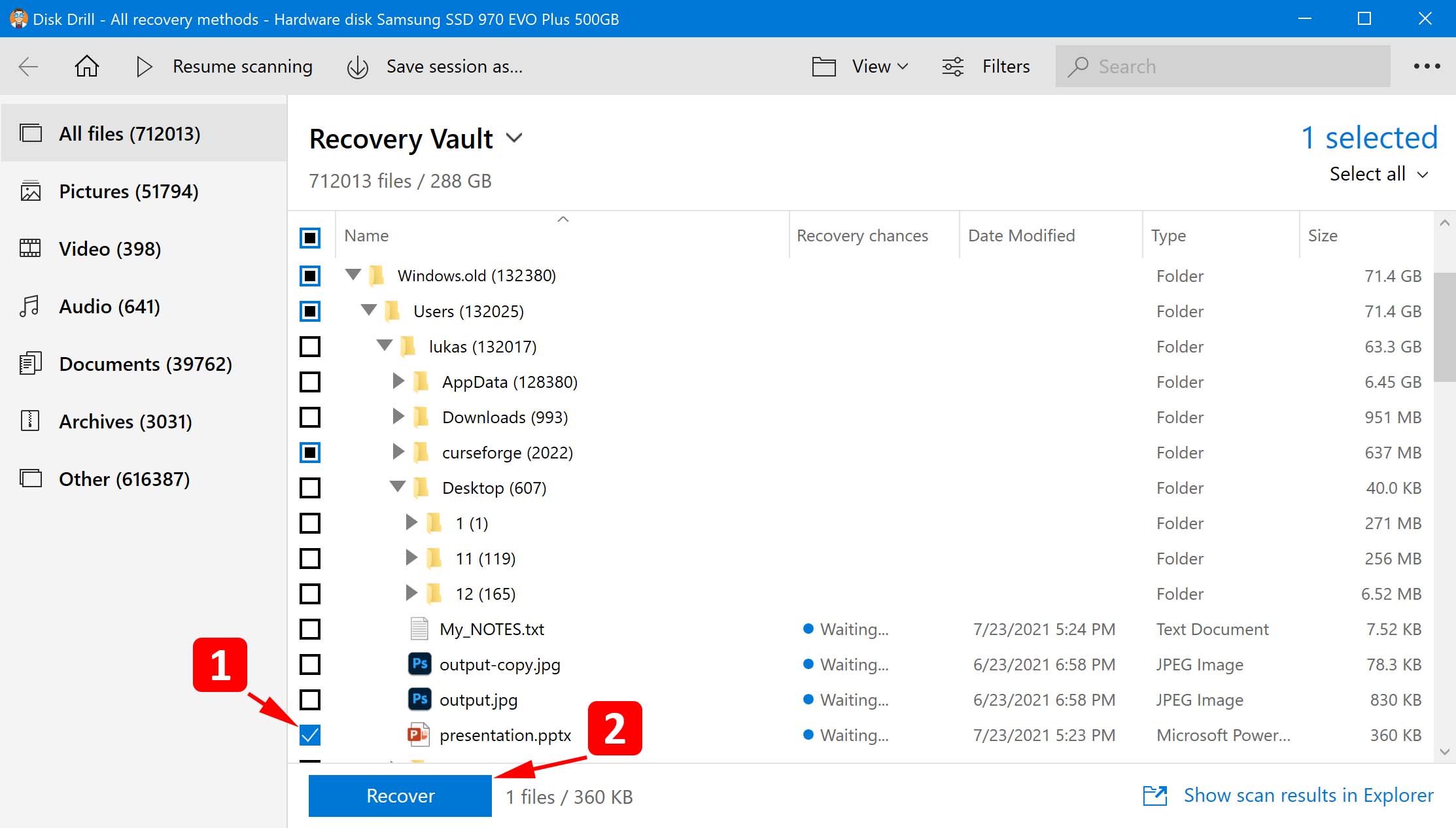 recover files from windows.old with disk drill