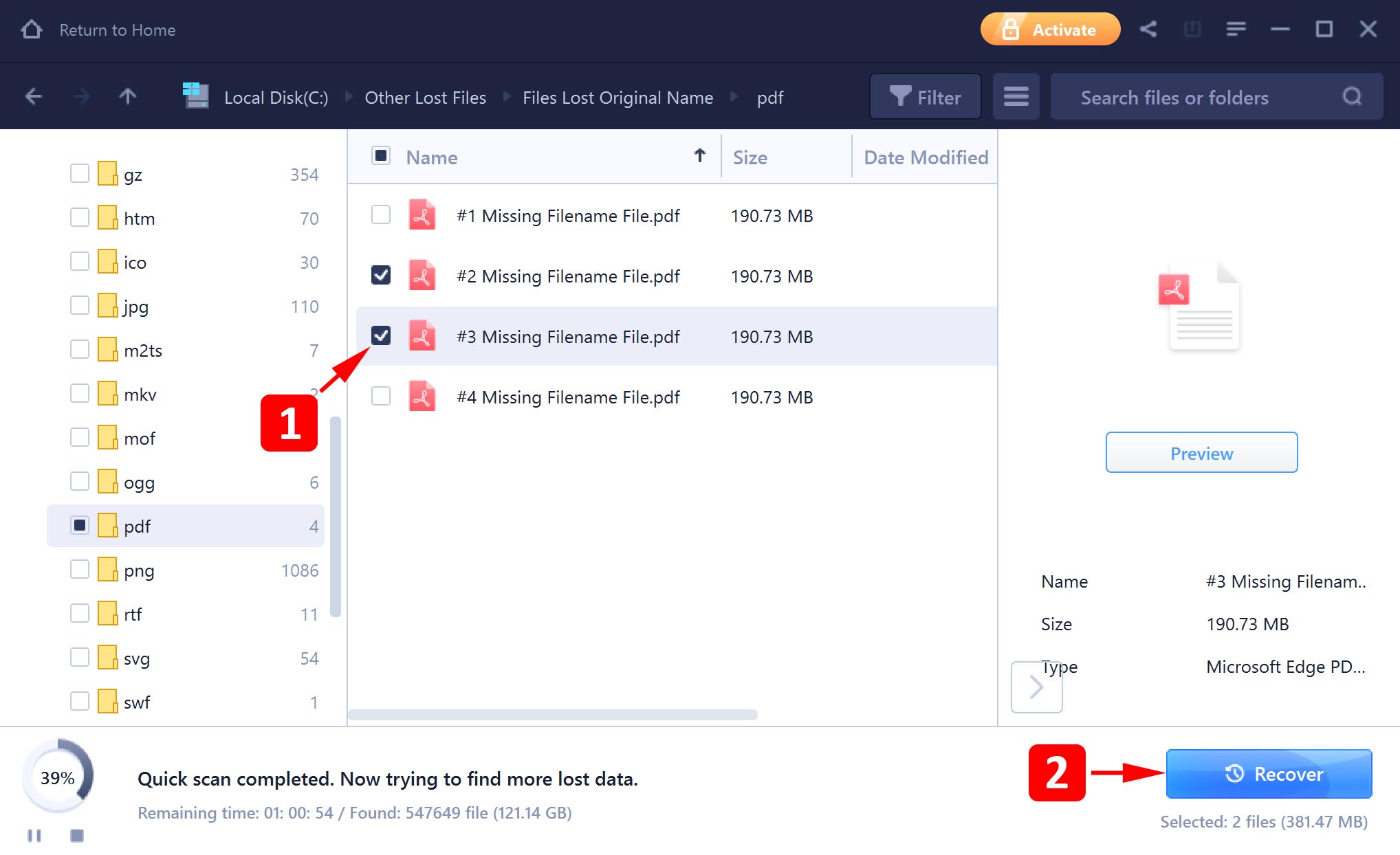 recover files with easeus