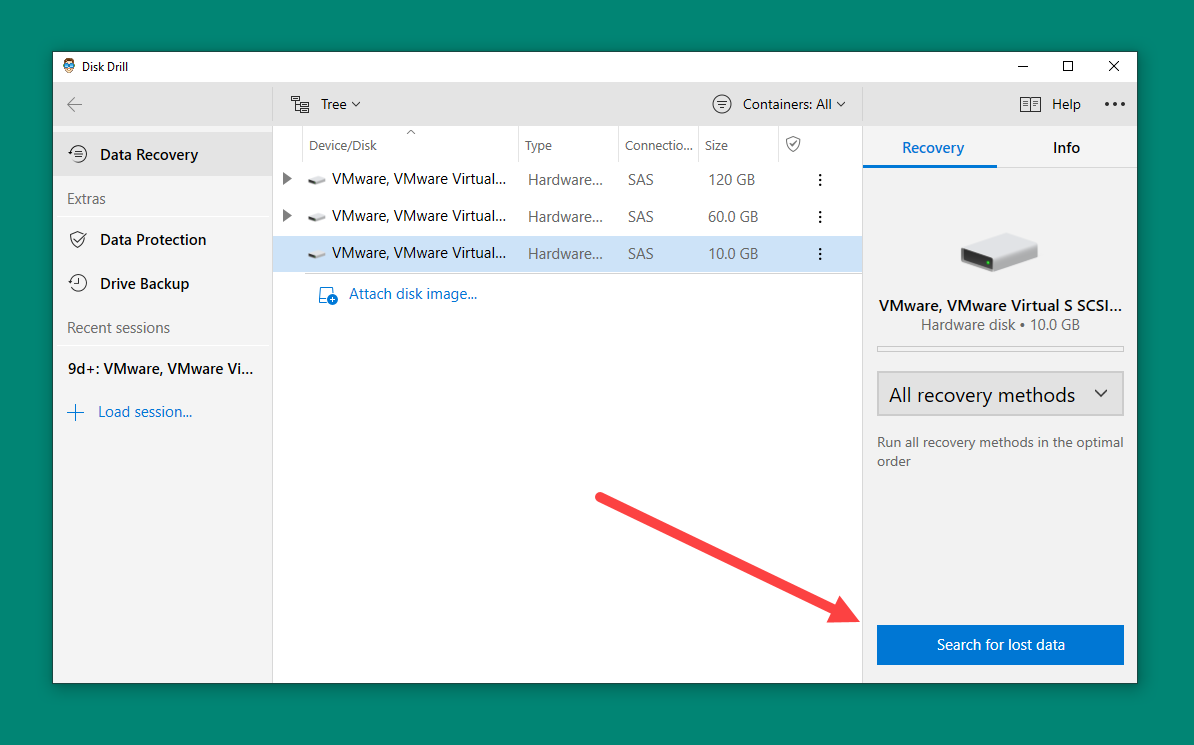 vmware uninitialized hdd scan