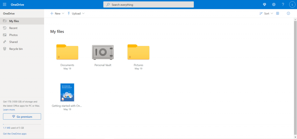 Onedrive My files