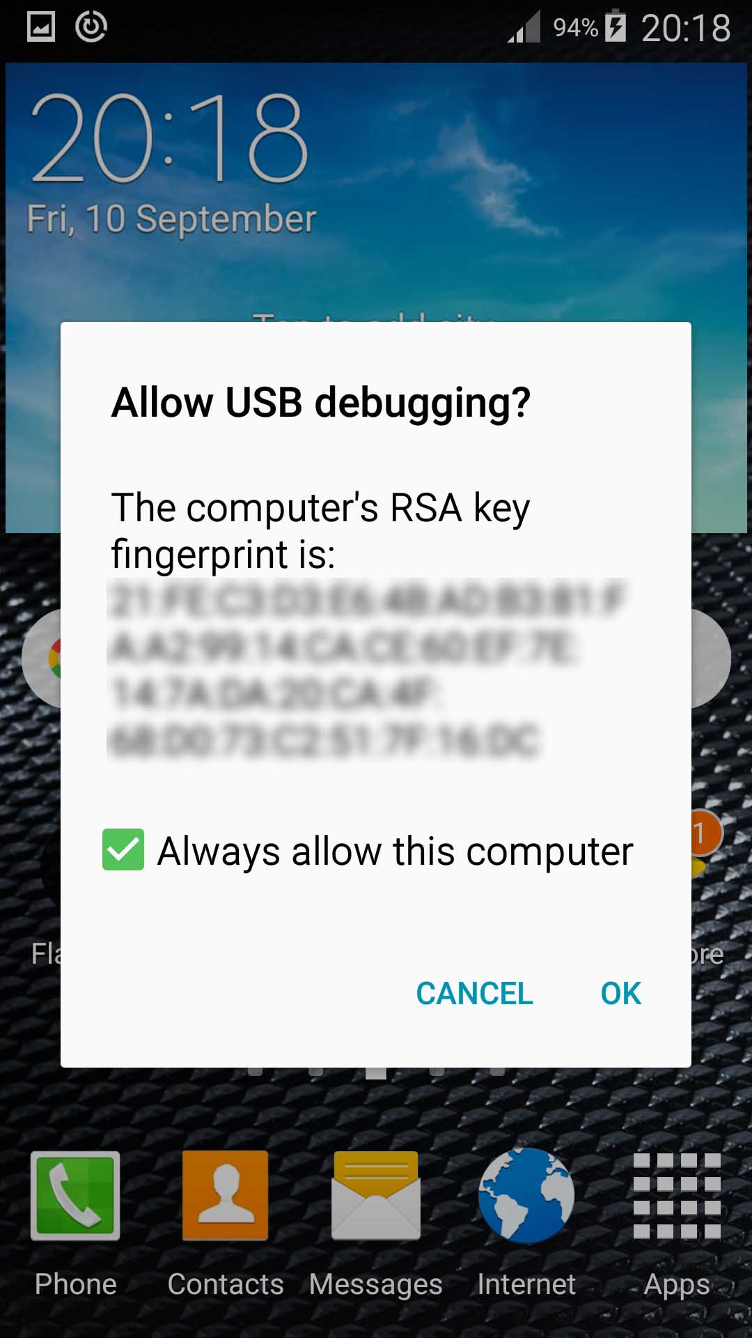 android allow debugging