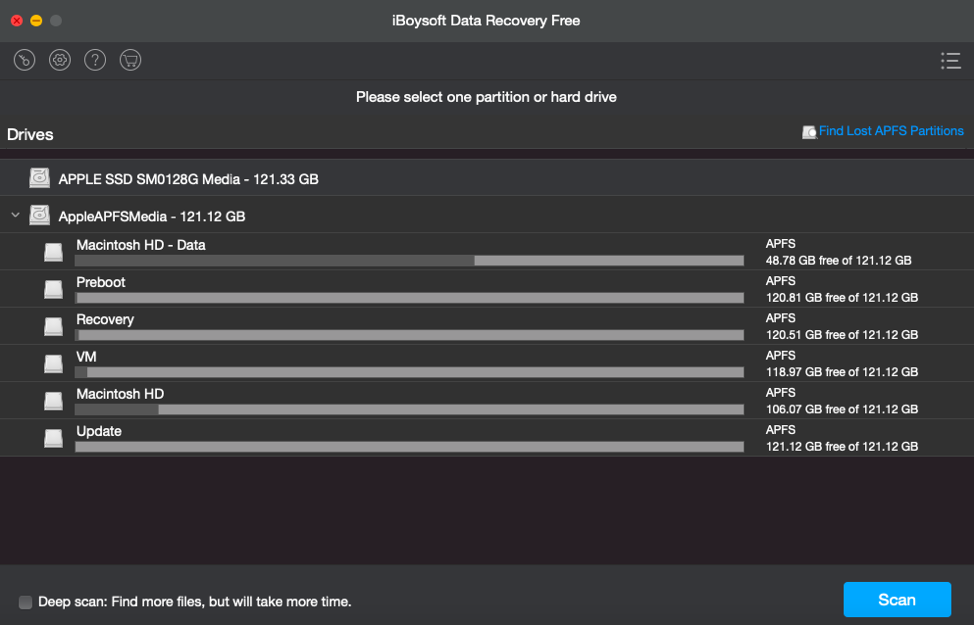 select partition iboysoft data recovery