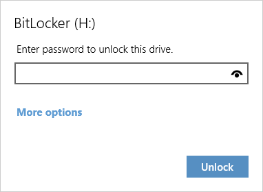 unlock bitlocker drive password prompt