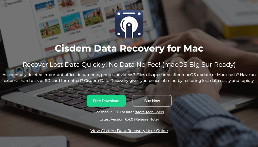 Cisdem Data Recovery download page