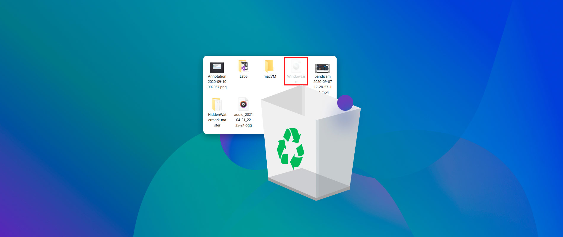 recycle bin computer icon