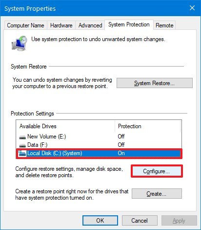 changing the system properties