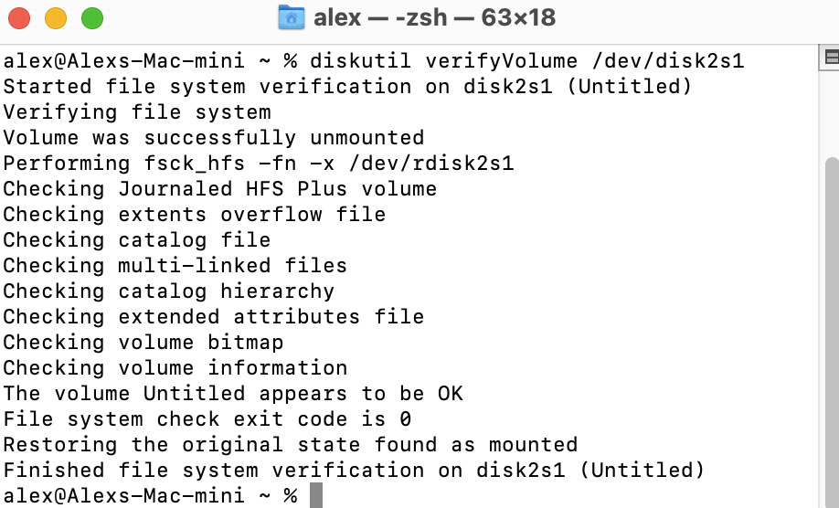 verify volume sd card