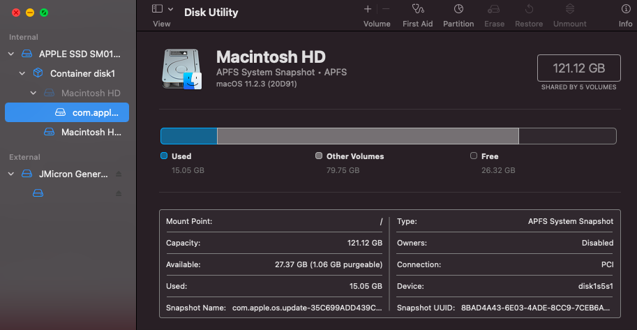 Disk Utility app