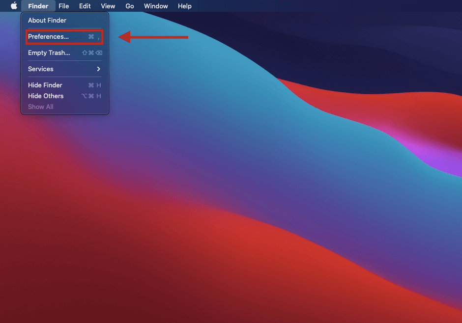Finder - Prefrerences
