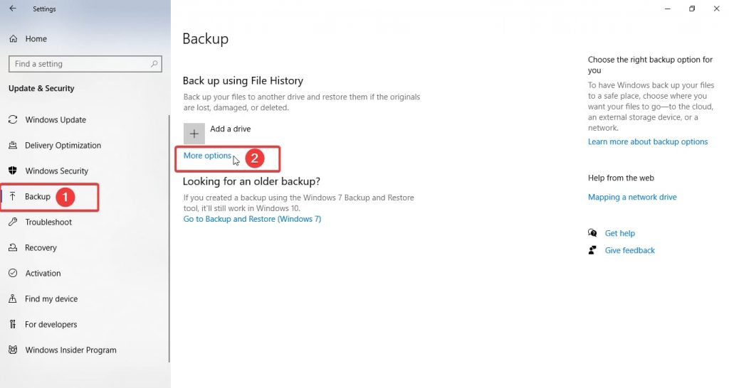 using file history